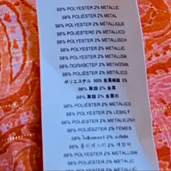 Michael Kors Orange and Gold Chained Sheer Tank - Picture 8 of 8